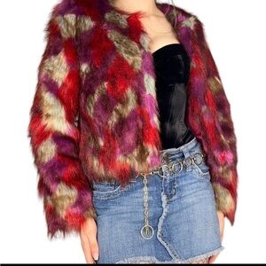 UNIF Faux Fur Jacket SZ S